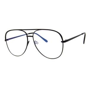 ASOS AJ Morgan black blue aviator style teardrop eye blue light blocker glasses